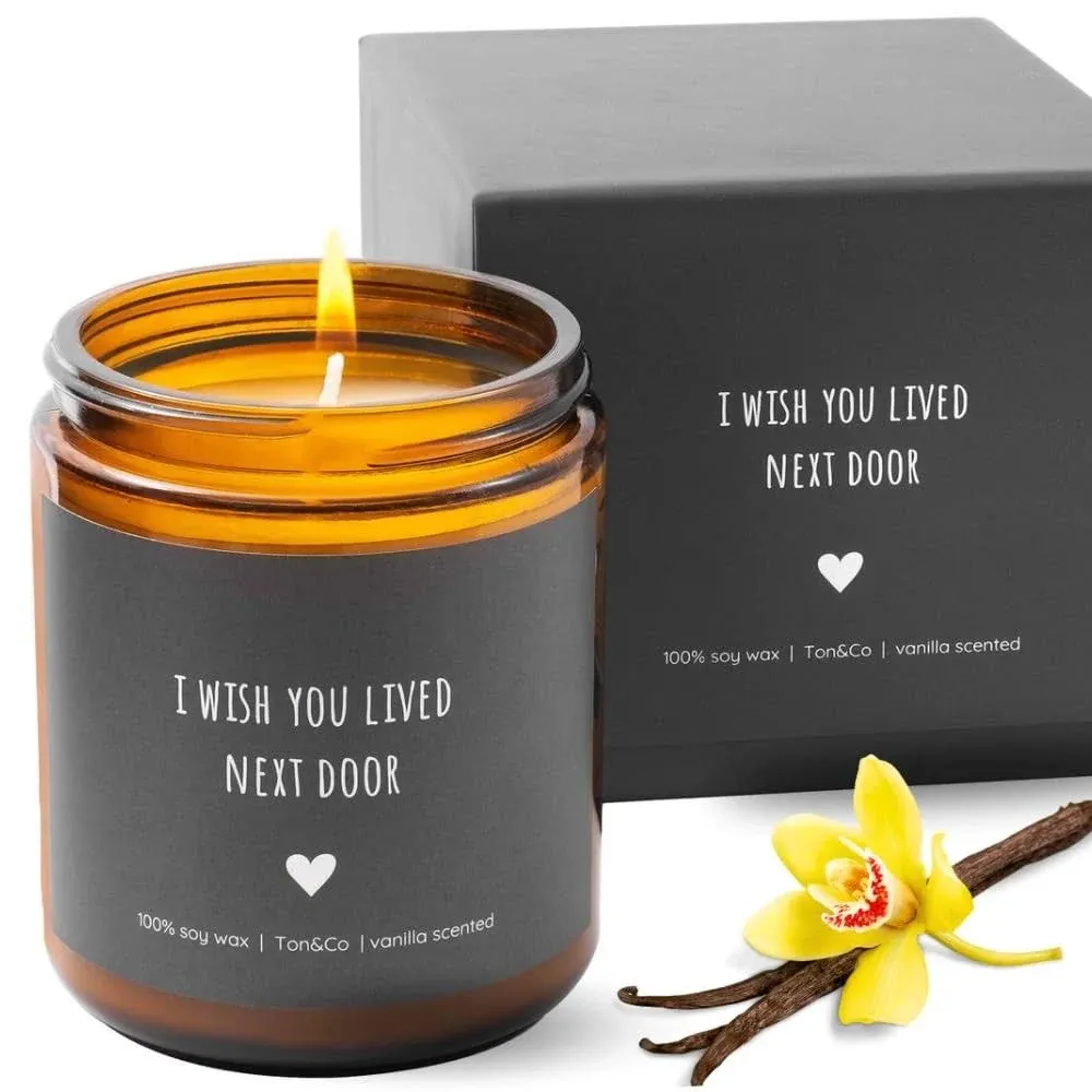 I Wish You Lived Next Door, Friendship Candle, Birthday Gifts for Women Best ...