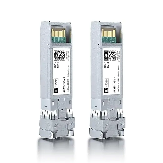 10G Multimode SFP+ LC Module, 10GBase-SR Fiber Transceiver for Cisco SFP-10G-SR, Meraki MA-SFP-10GB-SR, Ubiquiti UniFi UF-MM-10G, Mikrotik, Netgear and More (MMF,850nm,300m,DDM) 2 Pack