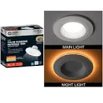 Commercial Electric 6 in. Selectable CCT Integrated LED Recessed Light Trim with Night Light