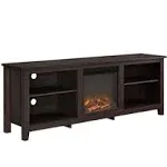 Walker Edison 70" Fireplace TV Stand, Espresso