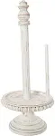 Mud Pie Paper Towel Holder, 16&#034; x 6&#034; Dia, White, Grey