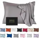 Siyuan Mulberry Silk Pillowcase for Hair and Skin,Queen Size Cooling Silk Pillow Case with Hidden Zipper,Allergen Proof Dual Sides Soft Breathable Smooth