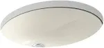 KOHLER K-2210-96 Caxton Under-Mount Bathroom Sink, Biscuit