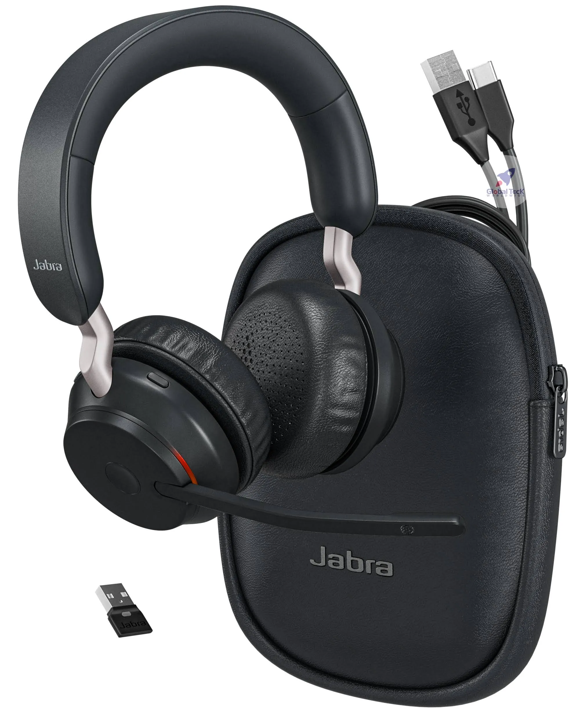 Jabra Evolve2 65 Mono Wireless On-Ear Headset (Microsoft Teams, USB Type-A, Black 26599-899-999