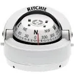 Ritchie Navigation Compass, Surface Mount, 2.75" Dial, Wht.