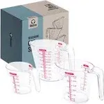 3-Piece Measuring Cups, Multiple Measurement Scales - includes 1, 2 and 4 Cup...