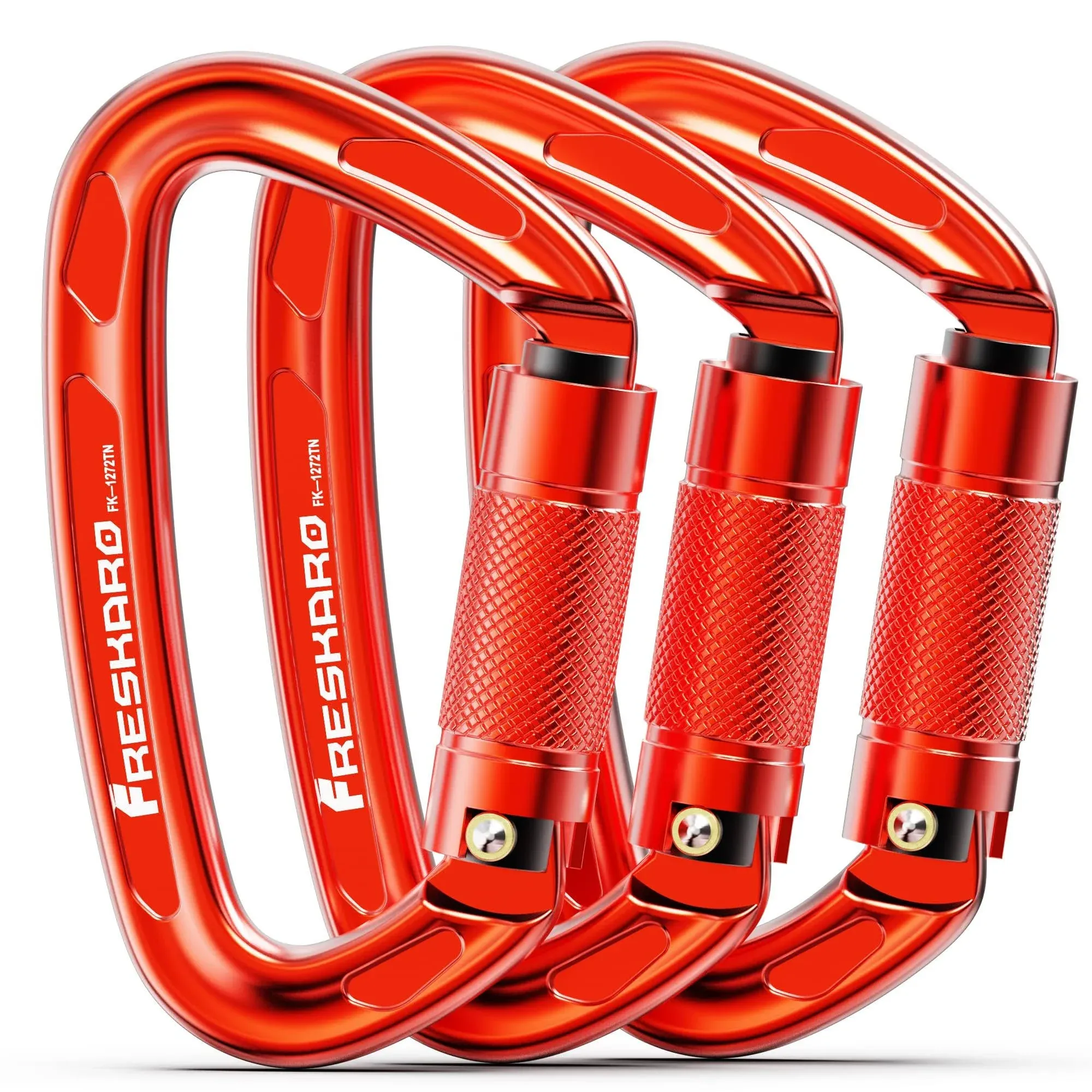 FresKaro Locking Climbing Carabiners- UIAA Certified 25kn Auto Locking Carabiner ...