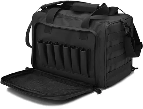 Tactical Gun Range Bag Deluxe Pistol Shooting Range Duffle Bags