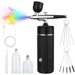 Cordless Airbrush Kit Rechargeable Airbrush Compressor 20-27PCI for Art Painting,Cake Airbrush Decorating, Crafts, Model Painting, Air Brush