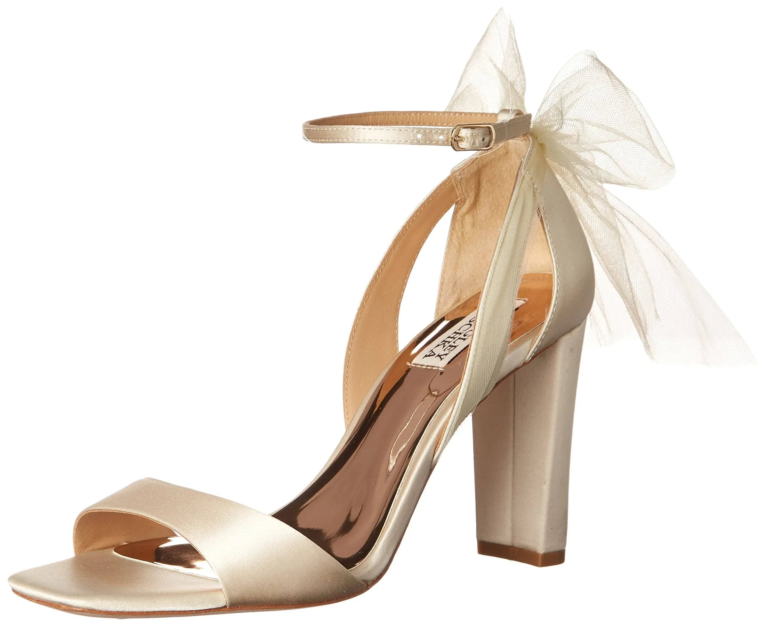 Badgley Mischka kim bow satin heels NWB 8.5