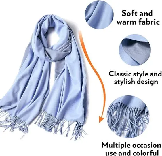 maamgic Women's Scarf Pashmina Shawls and Wraps for Evening Dresses Travel Office Winter Wedding Cashmere Feel Large Scarves