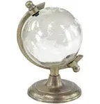 Deco 79 Aluminum Globe with Tiered Base, 6" x 6" x 9", Bronze