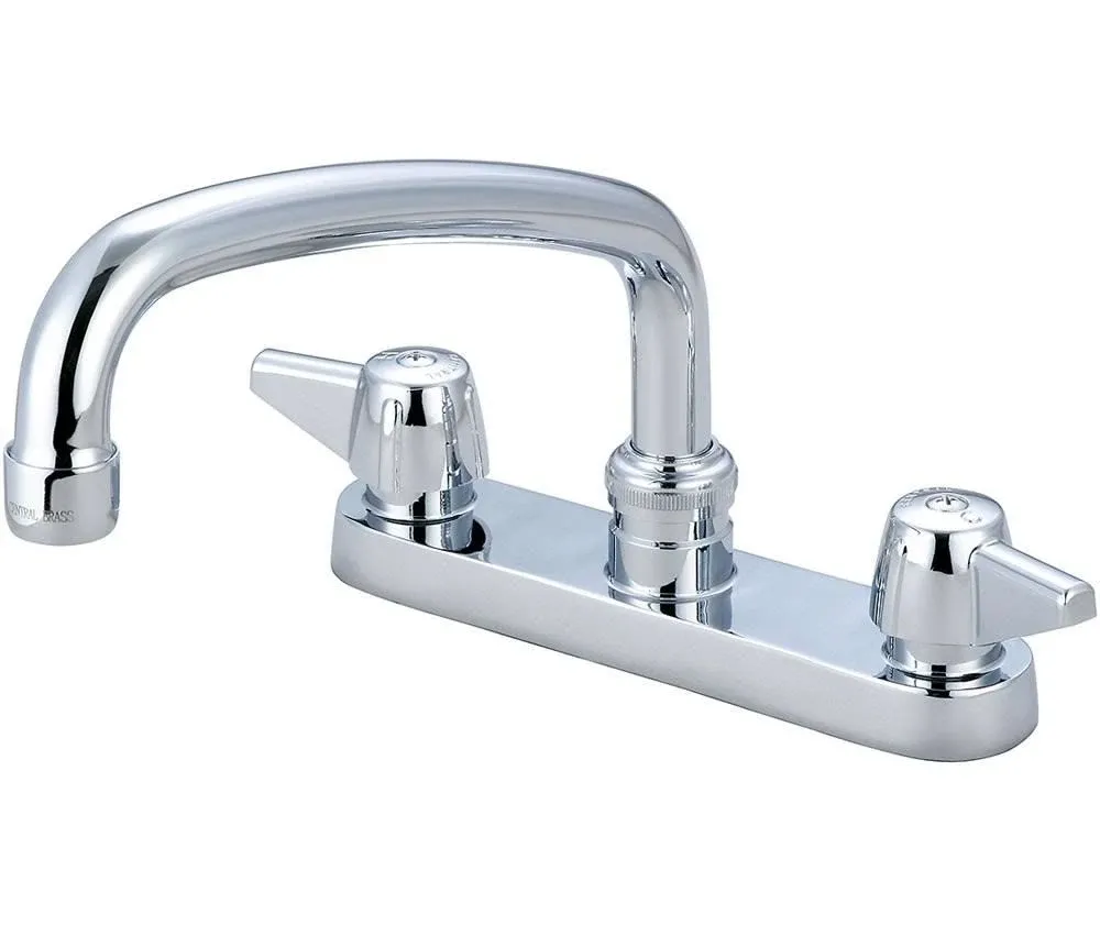 Central Brass 0125-A Two Handle Cast Brass Kitchen Faucet