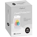 Craftinova 400 Sheet Protectors, 3 Hole Lightweight Binder Sleeves, Designed to Protect Frequently used 85 x 11 Papers, Acid Fre