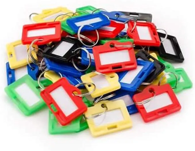 Barska Assorted Colored Small Key Tags 50 Pack for Key Cabinets