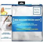 Better Bedder BED02003 Bed Headband Sheet White - Queen Size