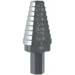 IRWIN Tools UniBit 3/16-Inch to 1/2-Inch Step-Drill Bit, 1/4-Inch Shank (10232), Steel