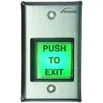 Vsionis Vis-7000 Green Square Request to Exit Button for Door Access Control with LED Light