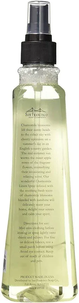 San Francisco Soap Linen Spray, Chamomile, 16 fl oz (Pack of 3)