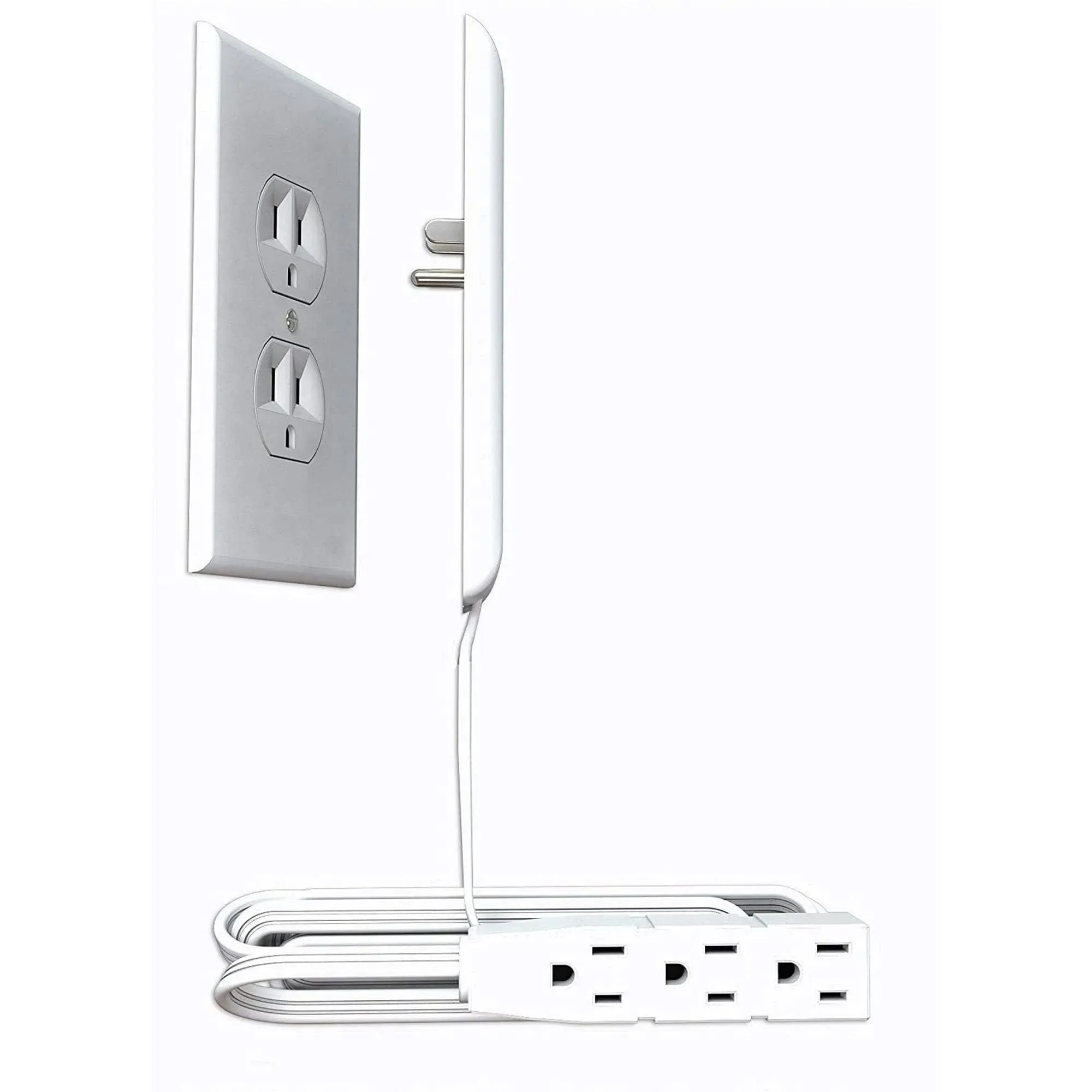 SLEEK SOCKET Ultra-Thin Electrical Outlet Cover With 3 Outlet Power Strip And ...