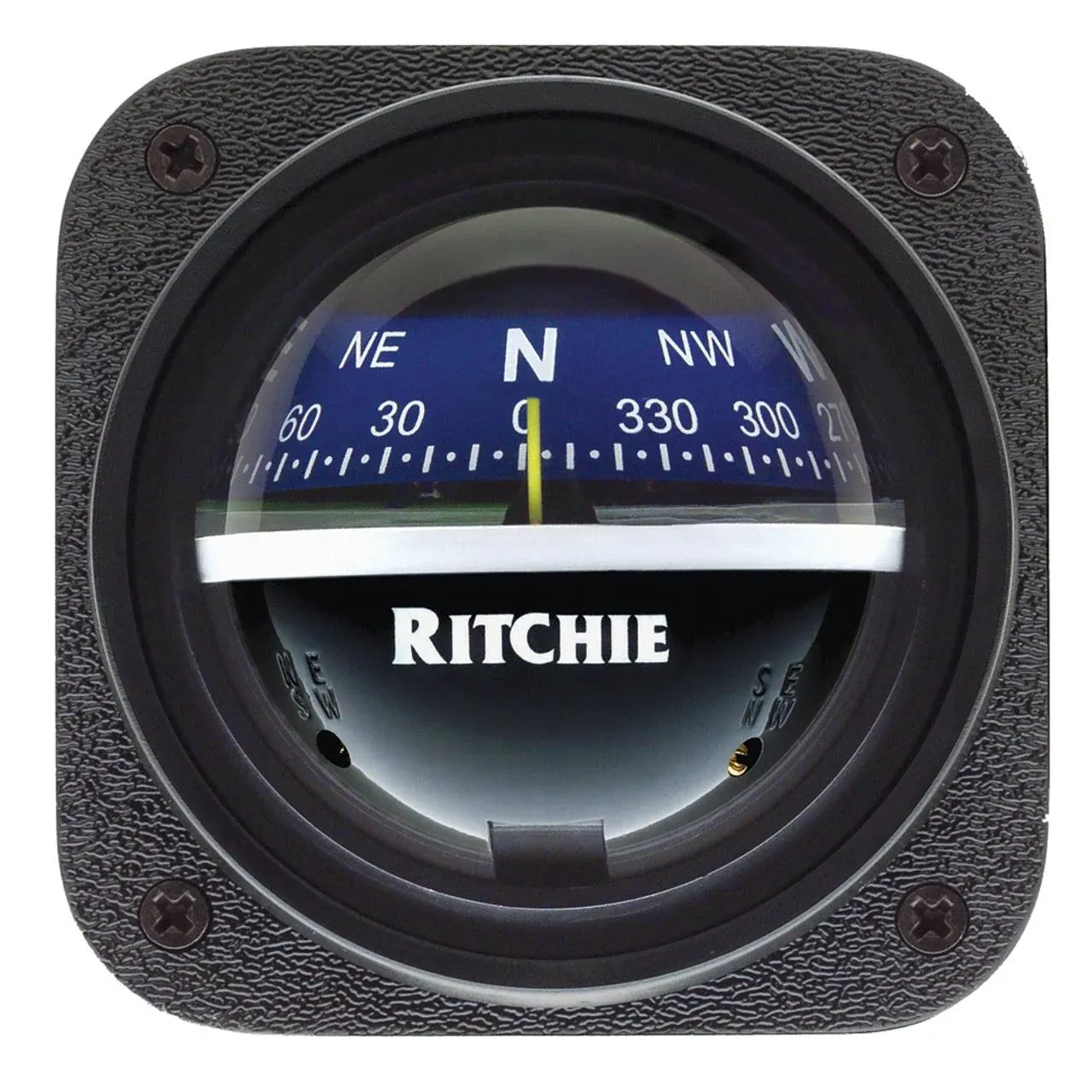 Ritchie - V-537B Explorer Compass - Bulkhead Mount - Blue Dial