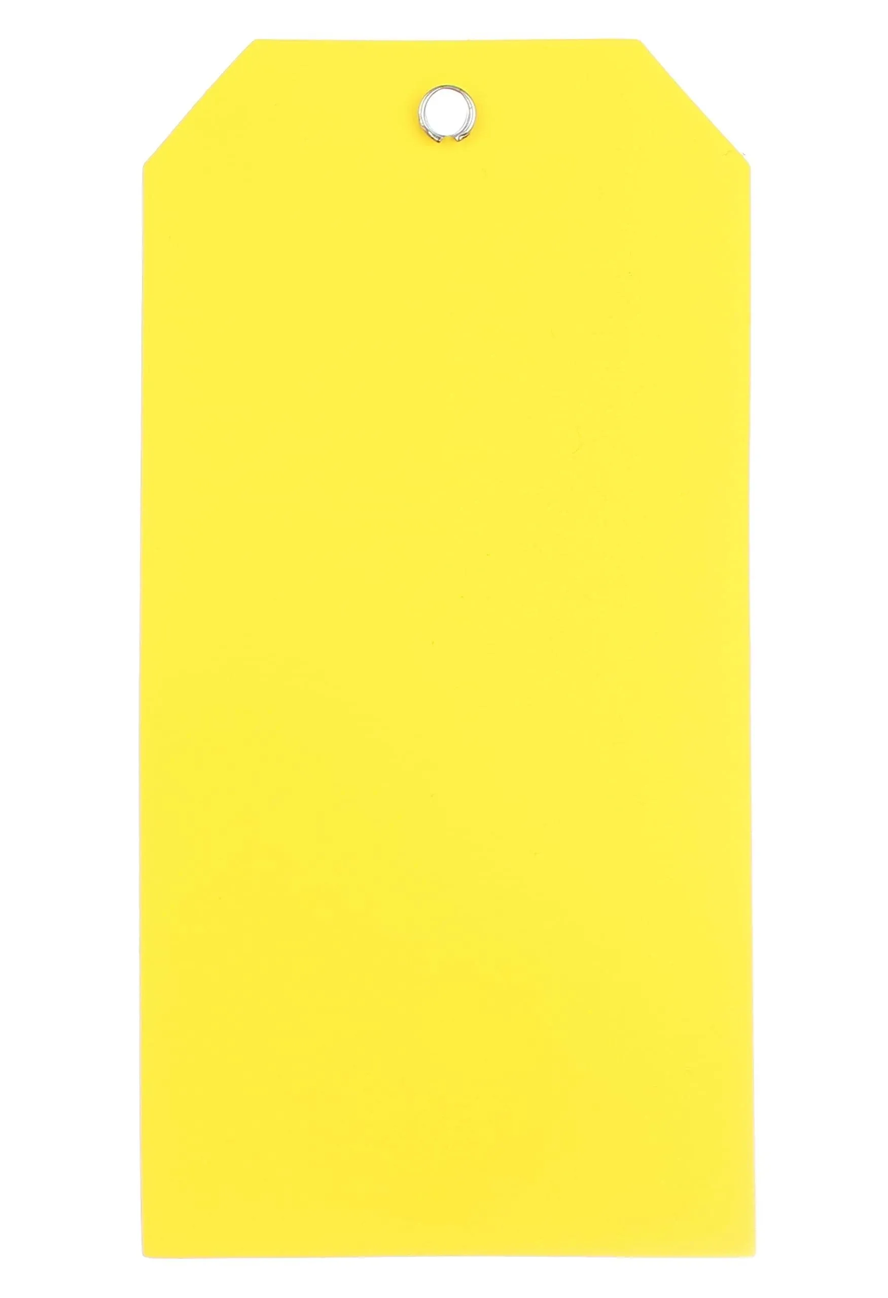 Yellow Plastic Tags - 4.75&#034; x 2.375&#034; - 100 Pack - Waterproof and Tear-Resistant