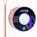 JAVEX 12-Gauge AWG Speaker Wire (100 FT), [OFC Oxygen-Free Copper] Cable for Hi-Fi Systems, Mixer, Amplifiers, AV receivers, Home Theater, Subwoofer, Soundbar