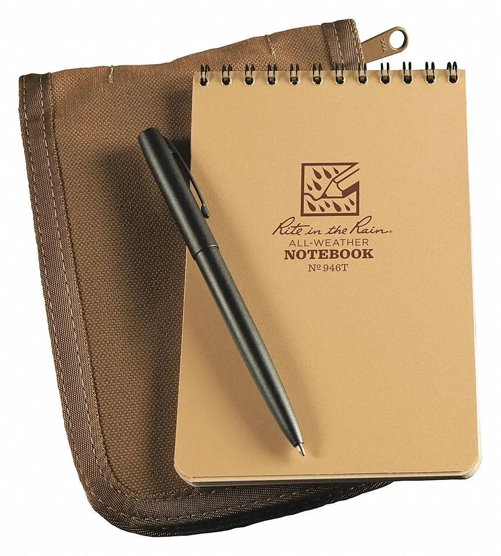 Rite in The Rain 946T-KIT Top Spiral 4x6" Notebook Kit - Tan