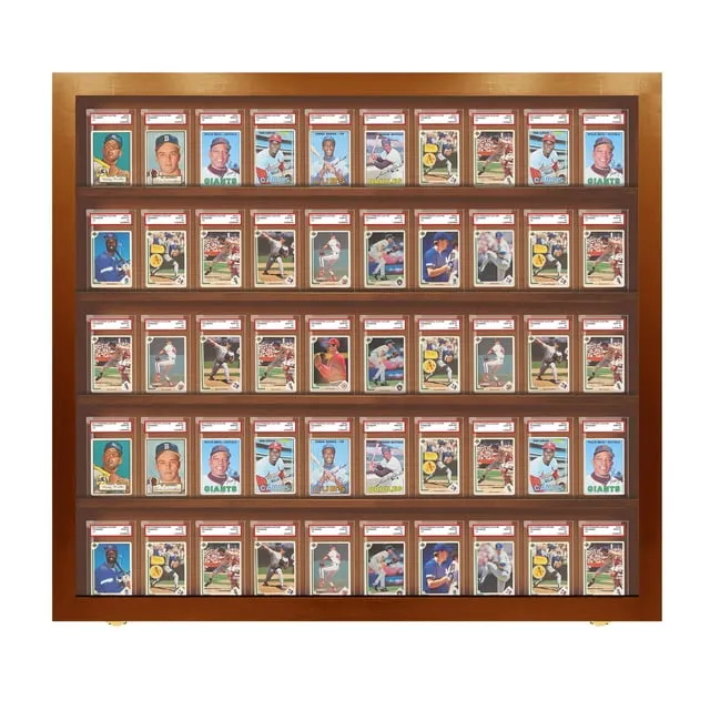 PENNZONI Sports Card Display Case, Holds 36 PSA Graded Sports &amp; Playing Cards