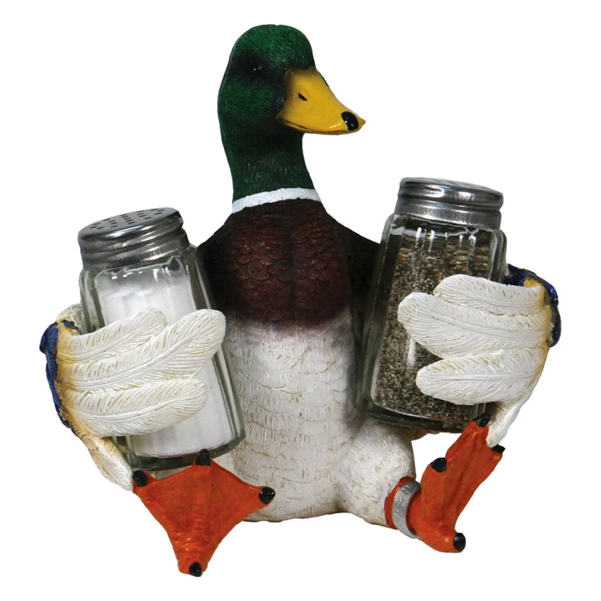 Salt and Pepper Shakers - Duck Holding