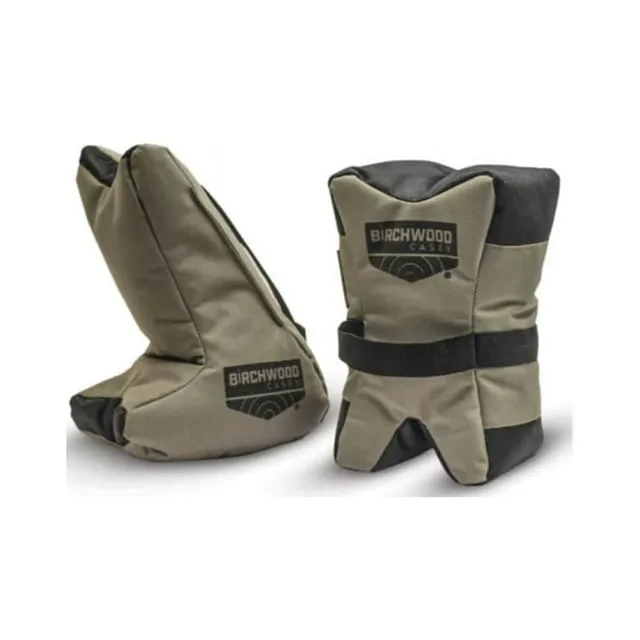 BIRCHWOOD CASEY Tactical Tac-Match Bag Set | Durable Abrasion-Resistant Nylon Front & Rear Filled Shooting Bags for Tactical Rifles