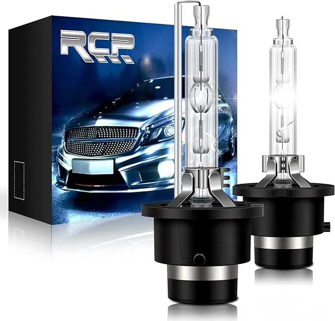 RCP Xenon HID Replacement Bulbs Diamond White Pair D2S/D2R 6000K For Headlights