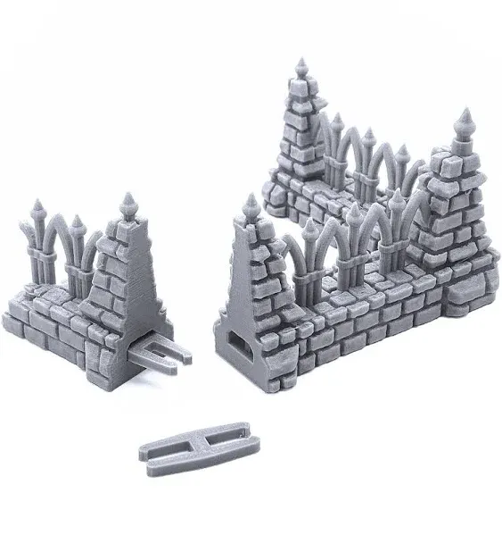 Cemetery Ruins Bundle by Terrain4Print, 3D Printed Tabletop RPG Scenery and Wargame Terrain for 28mm Miniatures