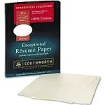 SOURD18ICF - Southworth 100% Cotton Resume Paper