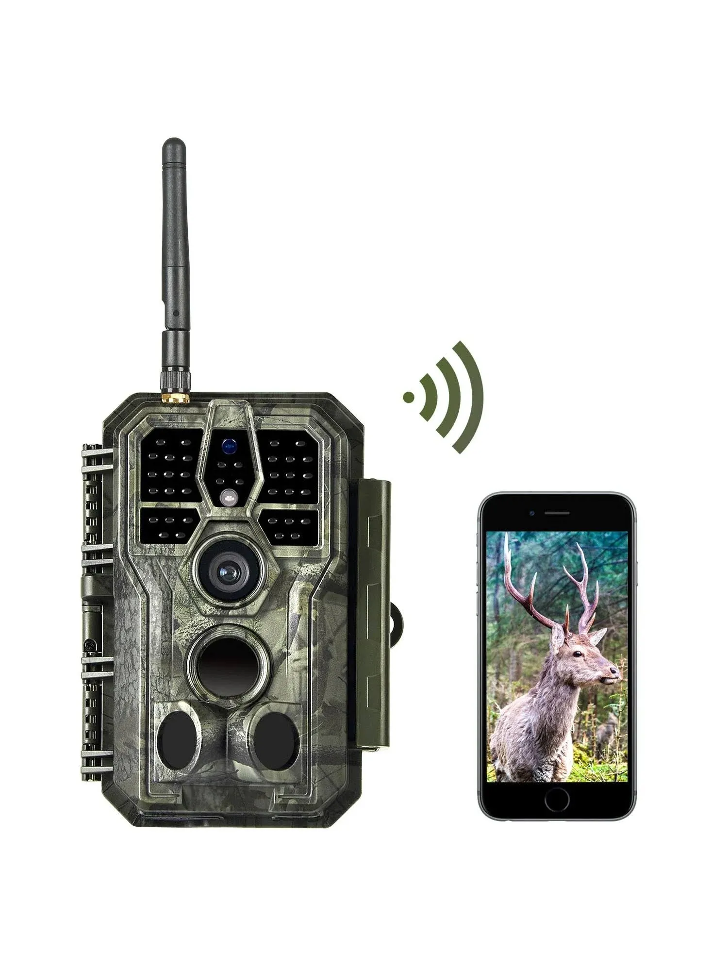 Trail & Game Camera with Night Vision 32MP 1296P HD H.264 MP4 Video No Glow 940nm Infrared IP66 Waterproof Motion Activated for Outdoor Wildlife Hunting, Backyard Security, Animal Observation