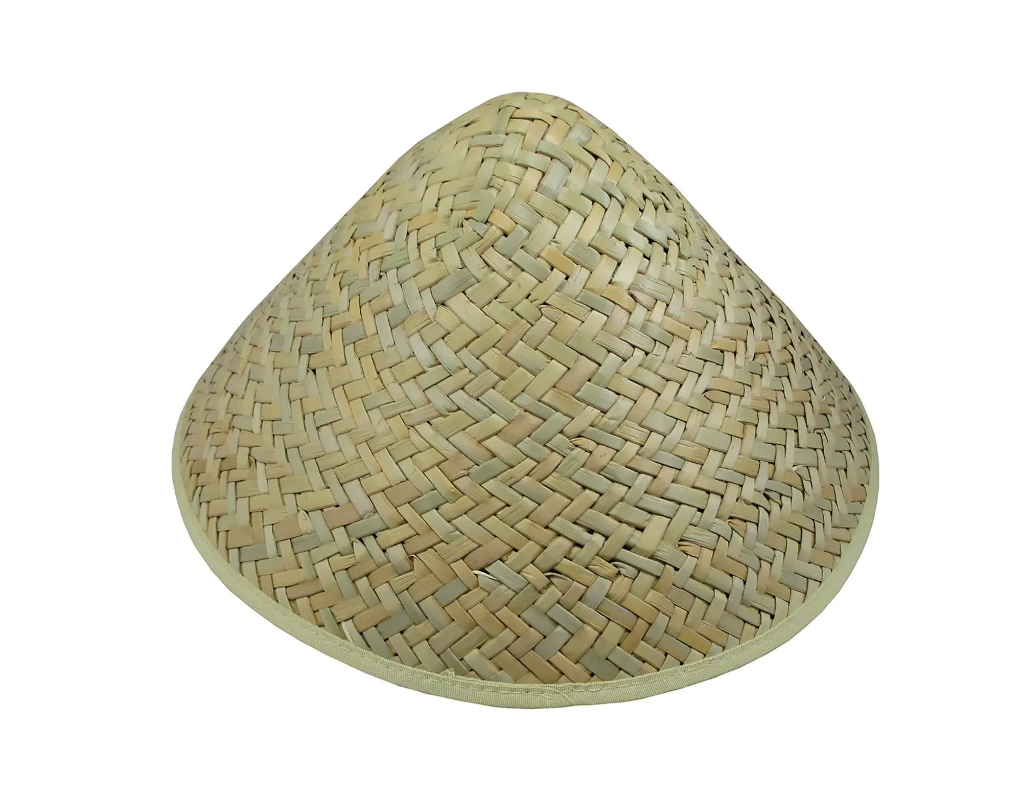 Unisex Adult Lightweight Asian Vietnamese Japanese Oriental Oceania Style Straw Bamboo Sun Hat Farmer Shade Cap Costume Accessory