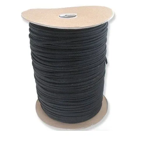 1000 Foot Black Parachute Cord Paracord Type III Military Specification 