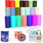 SPECUT XINPOCUT infusible Transfer Ink Sheets(21pcs/Set, 4.5&#39;x12&#39;) - Solid Color Paper Sublimation for Cricut Mug Press, Silhouette Cameo or Heat