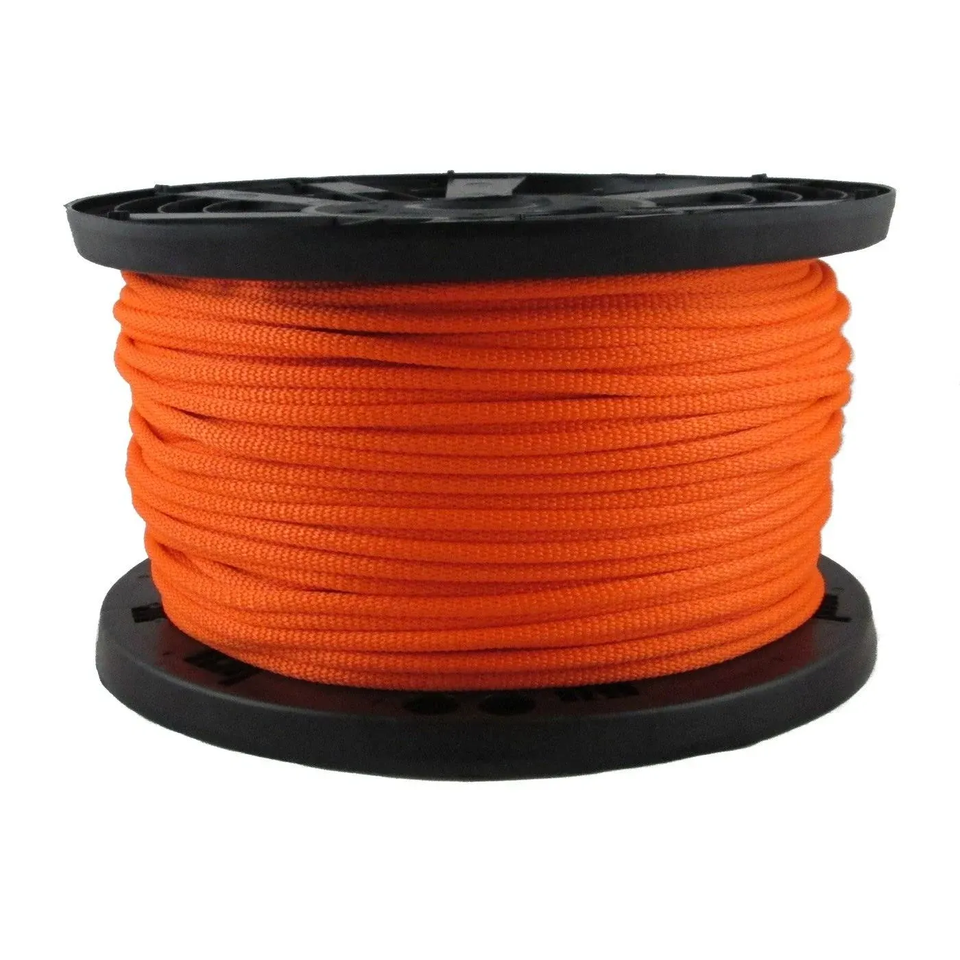 1/4 inch Neon Orange Dacron Polyester Rope - 500 foot spool | Solid Braid - High Visibility - UV and Abrasion Resistant - Low Stretch