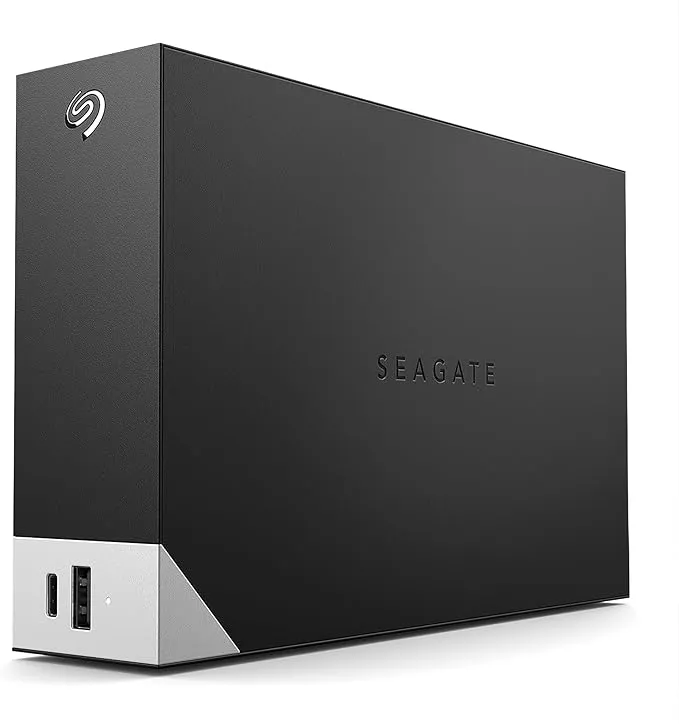 Seagate One Touch Hub 10TB External Hard Drive HDD – USB-C and USB 3.0 port, for Computer Desktop Workstation PC Laptop Mac (STLC10000400)