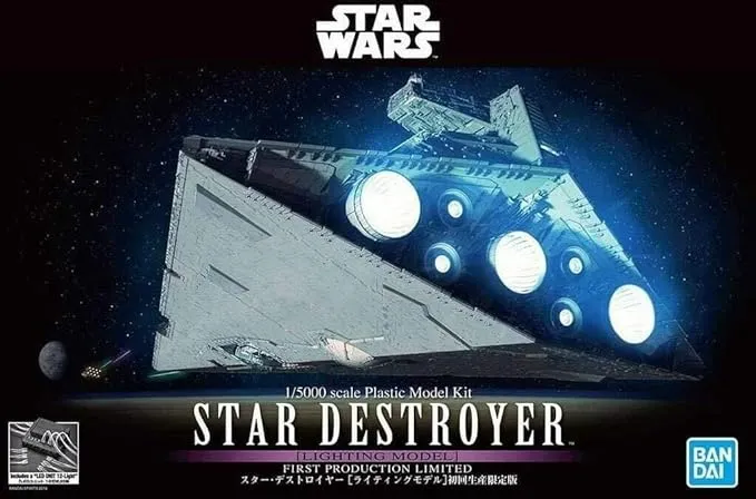 Bandai Spirits Hobby Star Wars 1/5000 Star Destroyer (Lighting Model) Limited Ver. Star Wars, Grey, Model:-