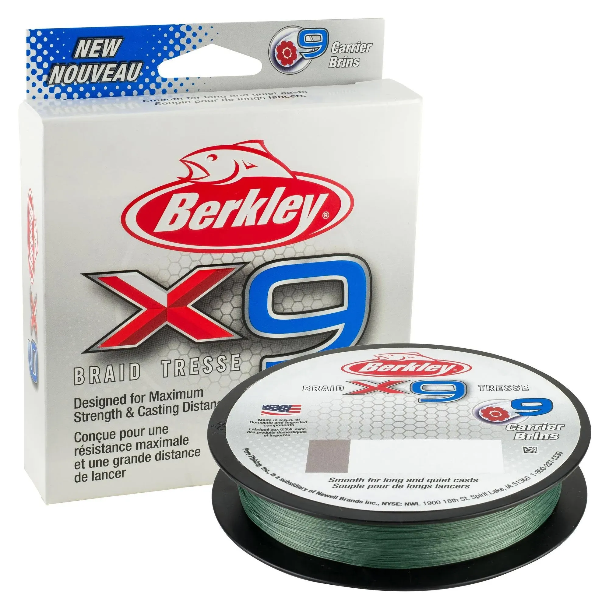 Berkley X9 Braid Fishing Line - Low-Vis Green - 100 lb. Test