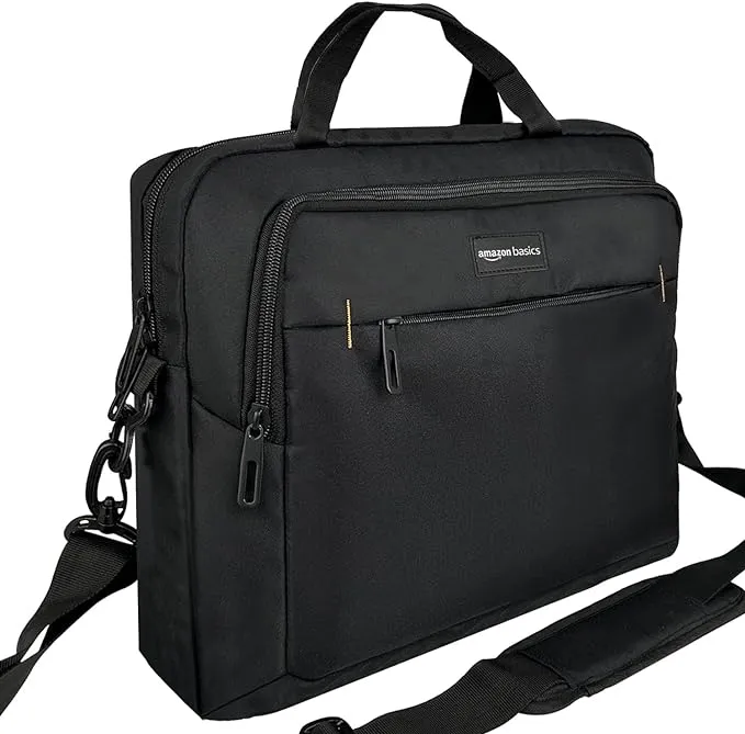 Amazon Basics 15.6-Inch Laptop Computer and Tablet Shoulder Bag Carrying Case,1 Pack, Black