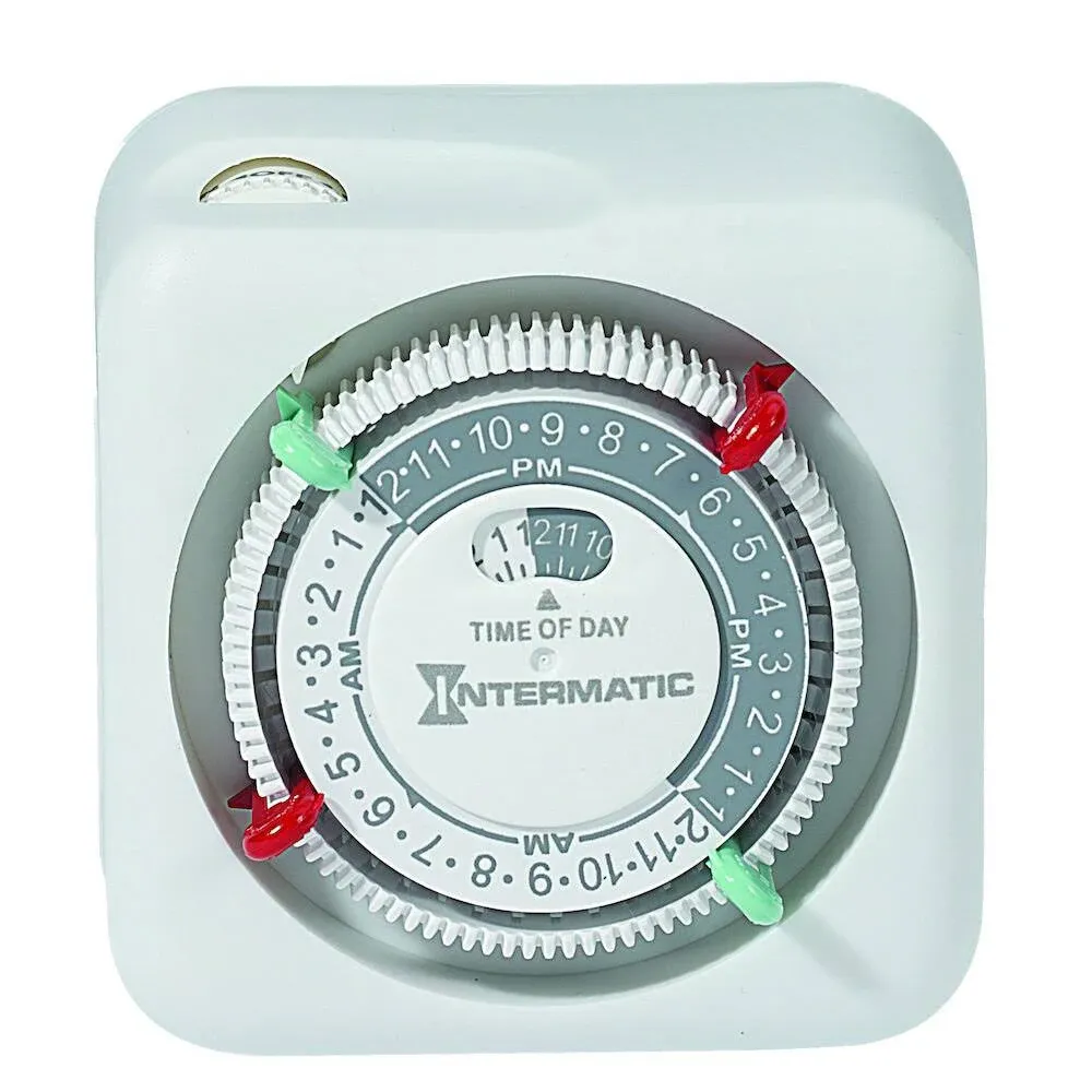 Intermatic TN111K Premium Indoor Plug-in Timer With Removable Trippers