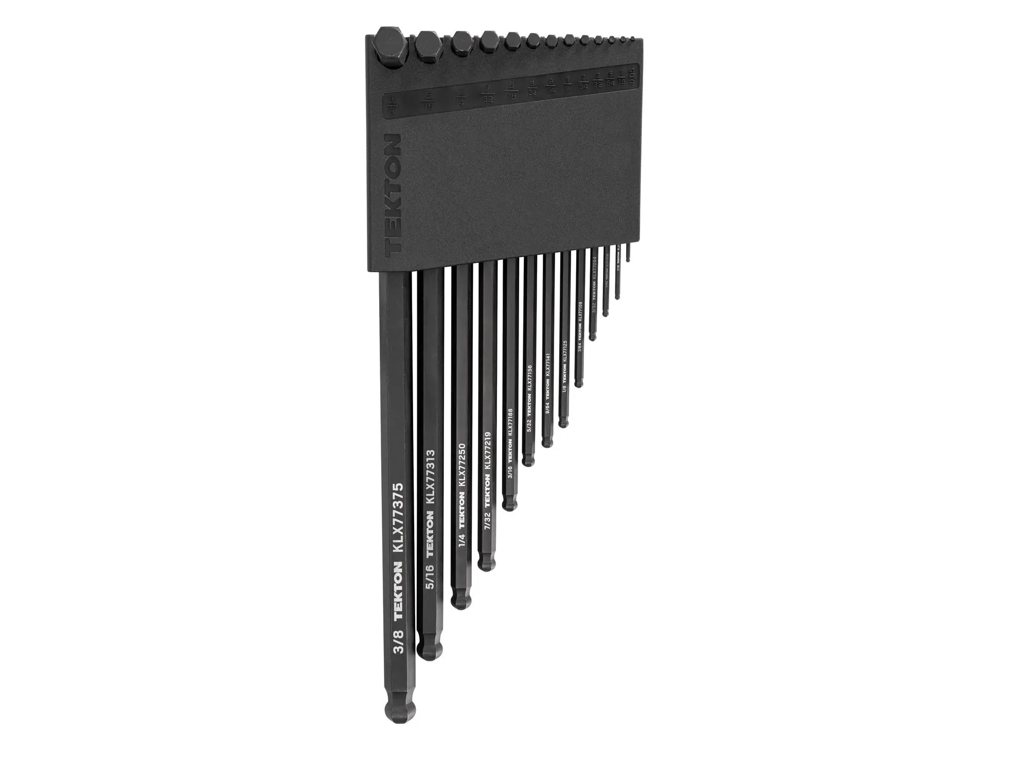 Short Arm Ball End Hex L-Key Set with Holder, 13-Piece (0.050-3/8 in.)