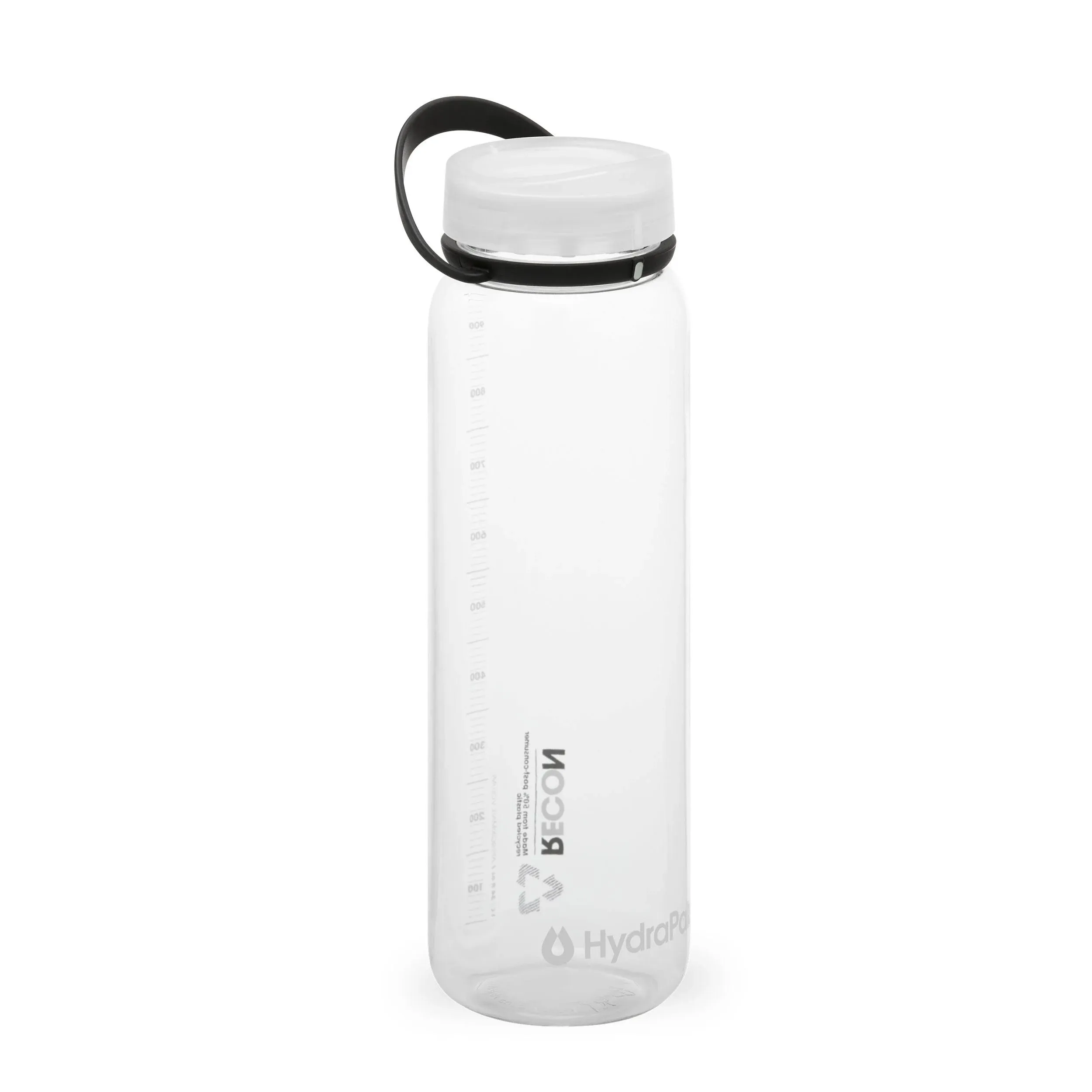 Hydrapak Recon Water Bottle, Black/White, 1 Liter