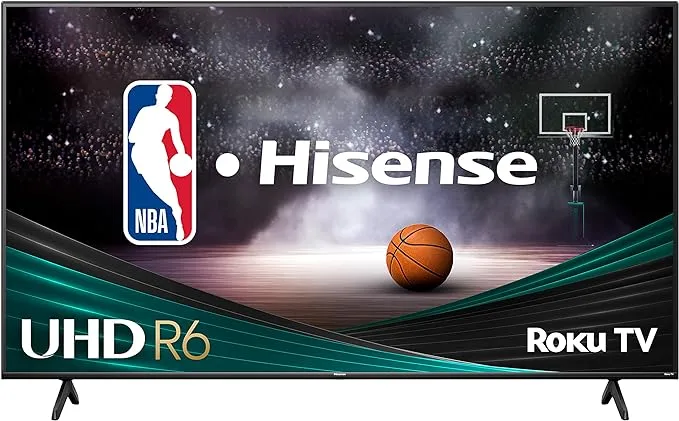 Hisense 65-Inch Class R6 Series 4K UHD Smart Roku TV with Alexa Compatibility, Dolby Vision HDR, DTS Studio Sound, Game Mode (65R6G)