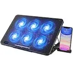 LIANGSTAR Laptop Cooling Pad, Laptop Cooler with 6 Quiet Fans for 12-17 Inch Not