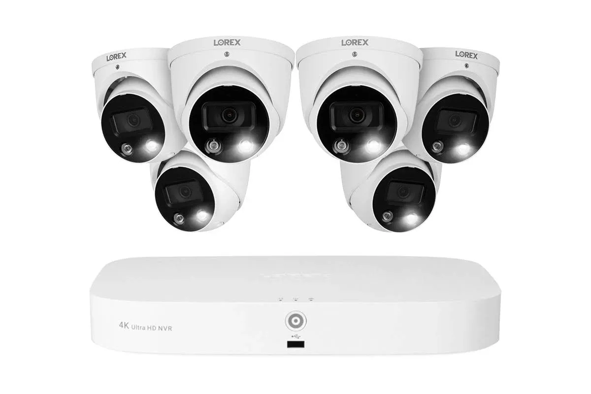 Lorex Fusion Series 4K 16 Camera Capable (8 Wired + 8 Fusion Wi-Fi) 2TB Wired NVR System with H13 IP Dome Cameras 4