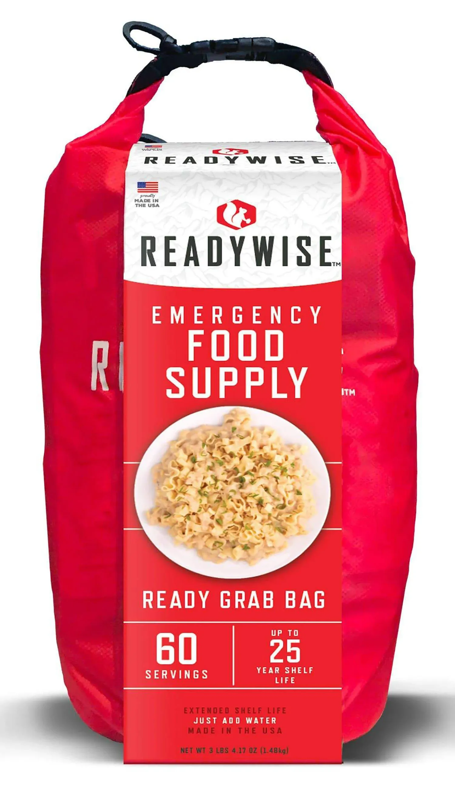 ReadyWise 7 Day Emergency Dry Bag Breakfast and Entrée Grab and GoFreeze Dried Food 60 Serving